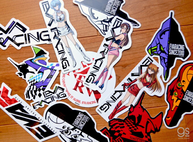 Evangelion Racing EVA Racing Sticker Unit 1 Monochrome Character Sticker Anime Licensed Product LCS1223 GS Official Goods