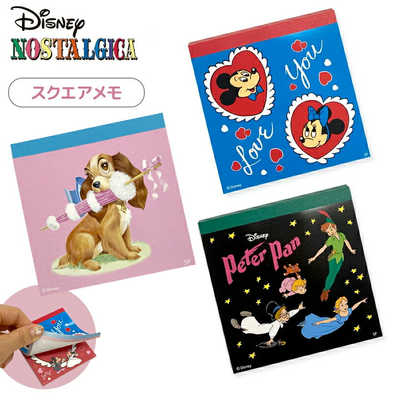 [Official] Disney NOSTALGICA Square Memopad Mickey & Minnie Peter Pan Wanwan Story DS2604N_DS2609N_DS2615N Small Planet