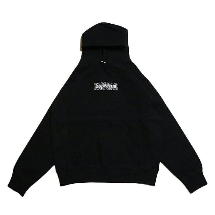 Supreme /Bandana Box Logo Hooded Sweatshirt /Bandana Box Logo Hooded Sweatshirt Hoodie Black / Black 2019AW Genuine New and Used [Used]