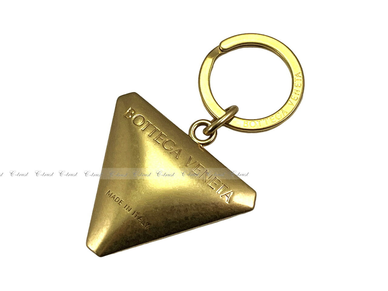 BOTTEGA VENETA Keychain Keyring Triangle Made in Italy New GD SV