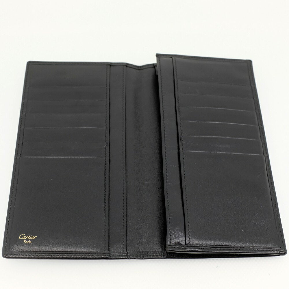 Cartier Pashaline Long Wallet (with coin purse) Black Calf Leather L3000131 Box Guarantee Card [Used]