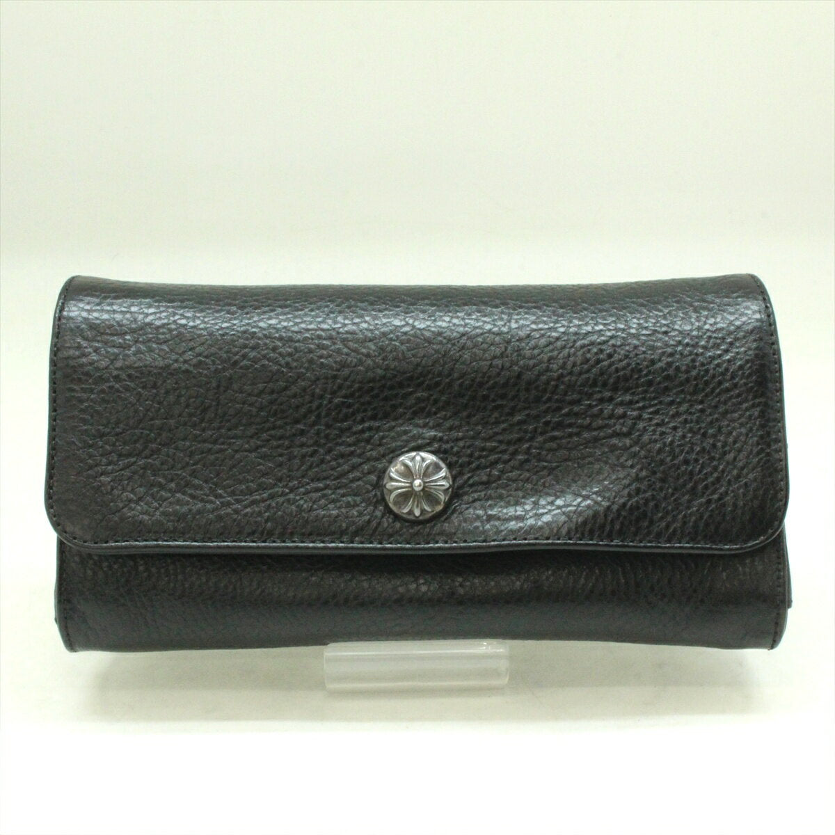 CHROME HEARTS JUDY Wallet Cross Ball Leather Black Men's Invoice included [Used] 24-070611 Used