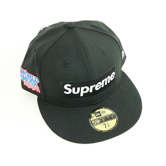 Supreme World Famous Box Logo New Era / World Famous Box Logo New Era Black / Black Cap Cap 2020FW Genuine New Used [Used]