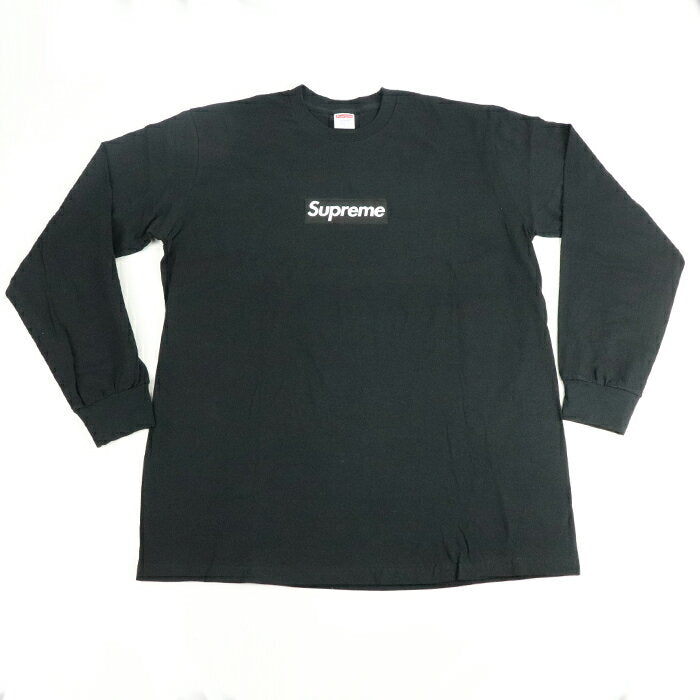 Camiseta de manga larga con logo de Supreme Box / Camiseta con logo de Supreme Box negra / negra 2020FW genuina nueva y usada [usada]