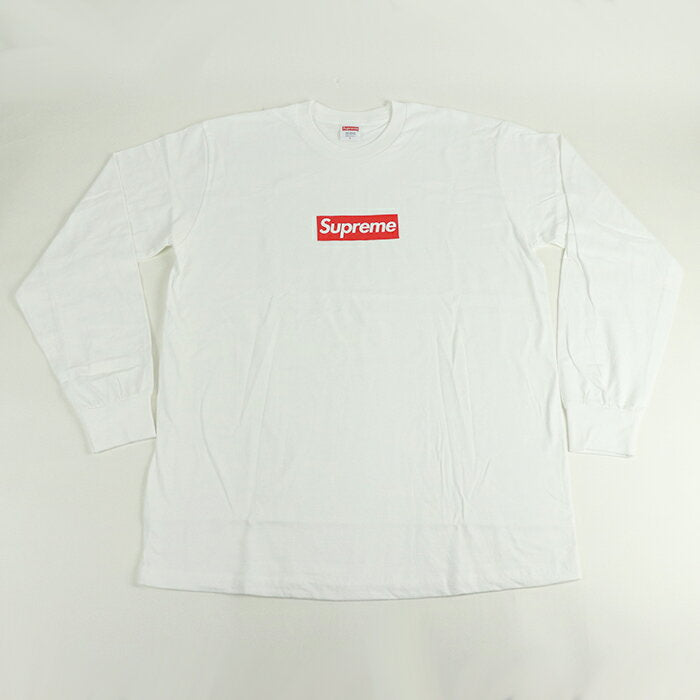 Camiseta de manga larga con logo de Supreme Box / Camiseta con logo de Supreme Box blanca / Blanca 2020FW Genuina nueva y usada [Usada]