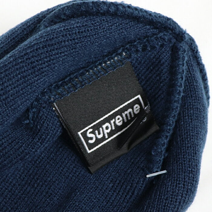 Supreme × New Era / Cross Box Logo Beanie / Cross Box Logo Beanie / Navy 2020FW Genuine New Used [Used]