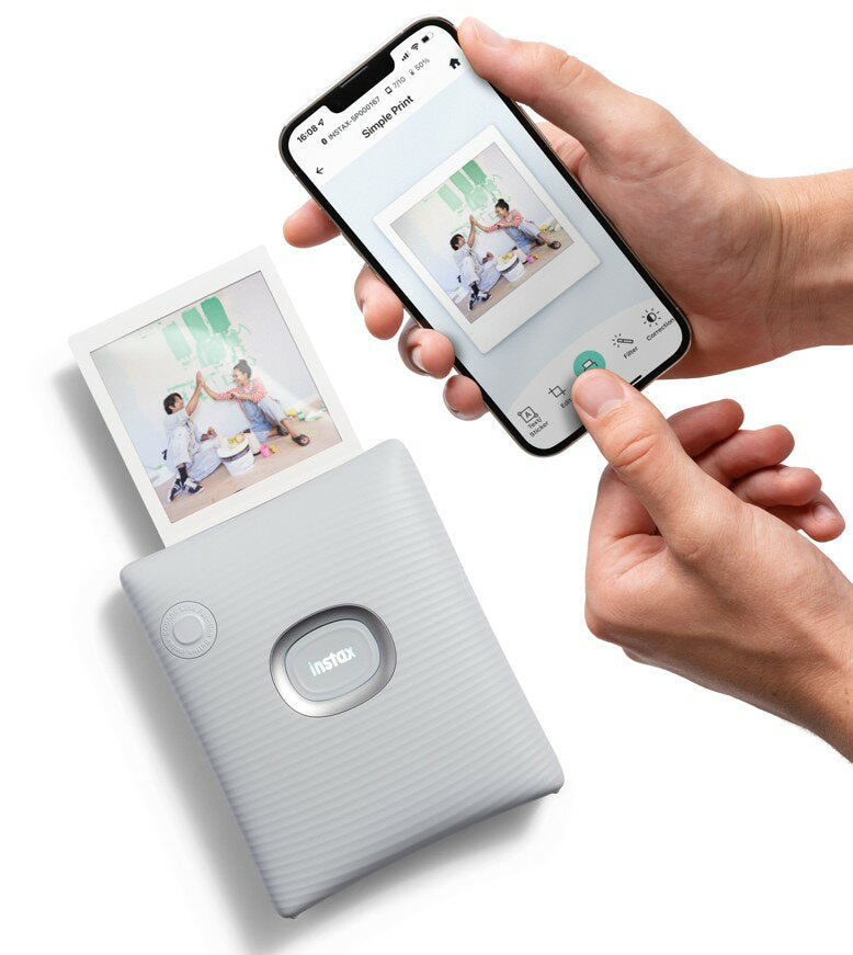 [Free Shipping] Fujifilm FUJIFILM SQUARE Link White Smartphone Printer "Cheki" INSTAX Square