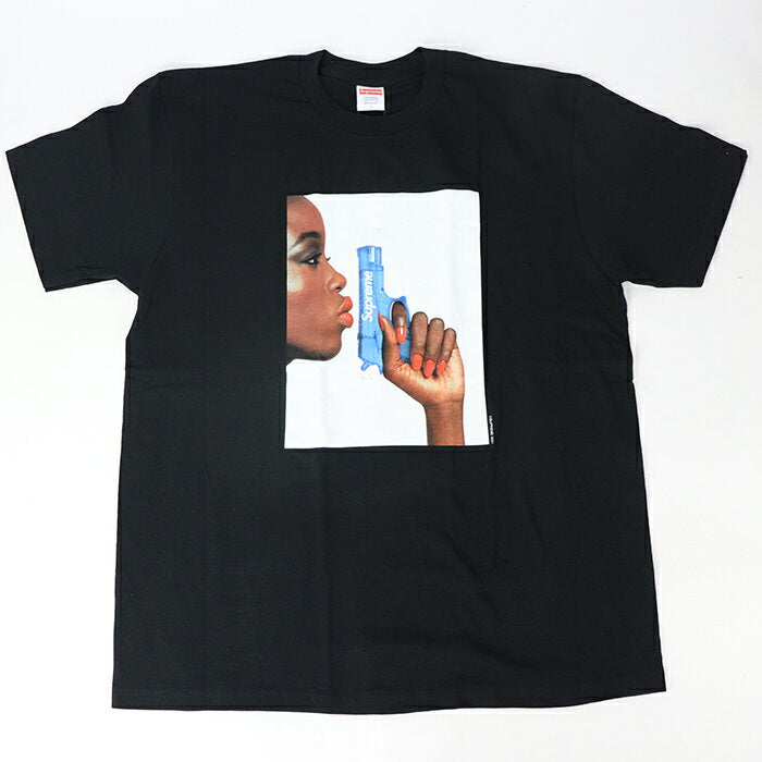 Camiseta Supreme Water Pistol / Camiseta Water Pistol Negra / Negra 2021SS Genuina Nueva y Usada [Usada]