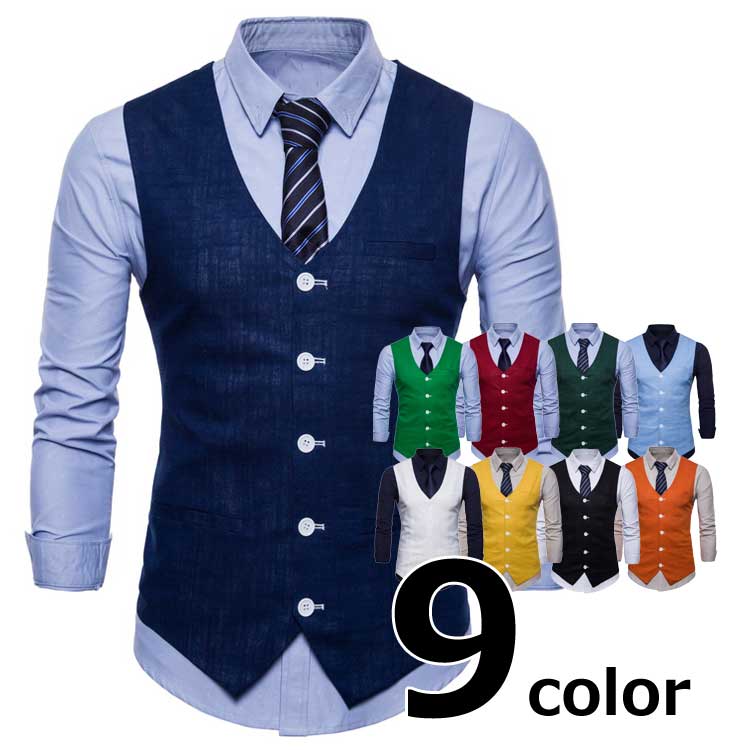 [Venta de liquidación de verano] Chaleco de lino de verano de color, lino, fino, chaleco, chaleco, casual, primavera, verano, otoño, hombre, lino, amplia variedad de colores, muji liso, simple, delgado, individual 5x5, 9 colores, M-4XL