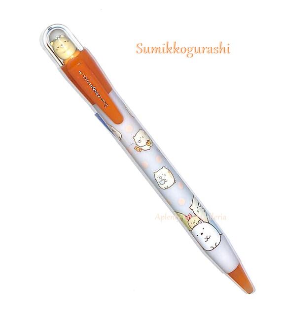 [Sumikko Goods] Sumikko Gurashi Pyoko Pyoko Pen PP-45204 Cat Ink: 0.7mm lead Black ink Ballpoint pen Sumikko Gurashi Mascot Pen ink exchangeable Entrance Preparation Writing instrument Sumikko goods