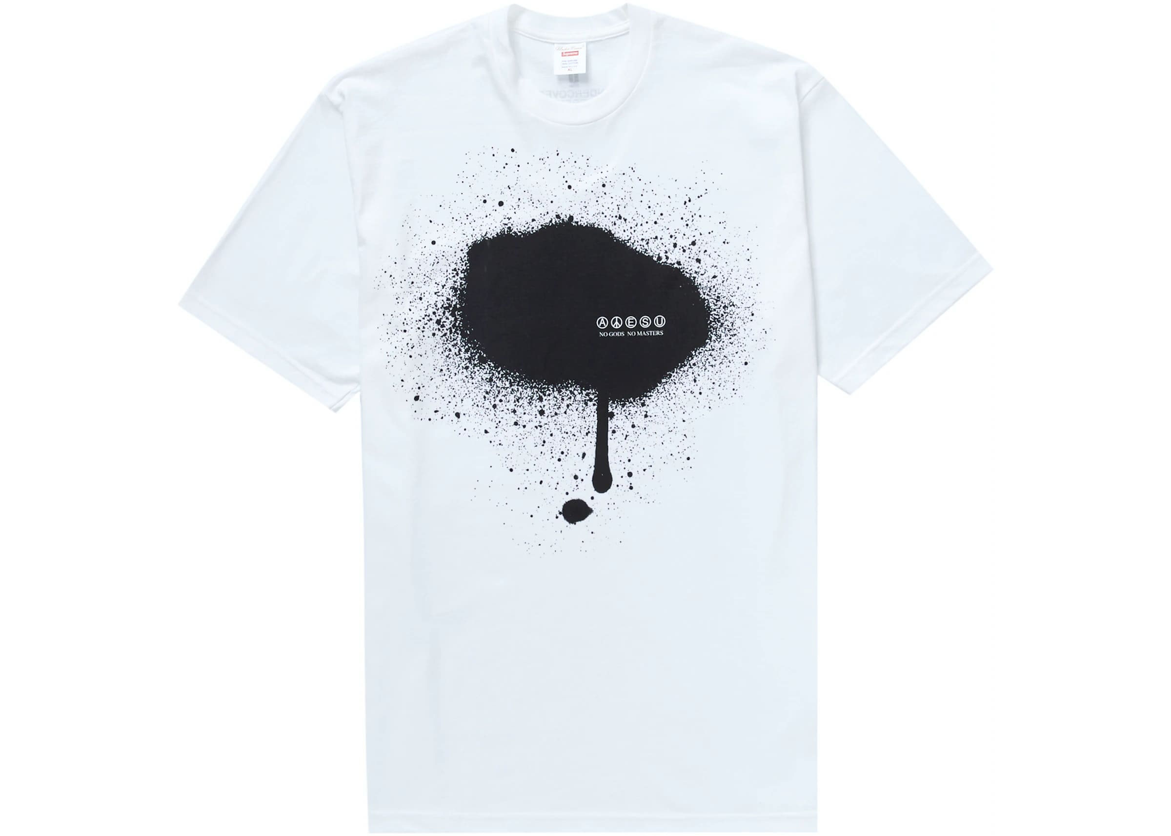 23SS Supreme / Undercover Tag Tee Supreme Undercover Tag T-shirt Negro Blanco SUP-SS23-154 [Usado] Artículo nuevo y usado