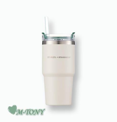 Vaso de acero inoxidable de 3 vías de Starbucks Vaso STANLEYSS Summer Stanley Quencher Vaso de acero inoxidable Summer Stanley Quencher de color crema Vaso de acero inoxidable de 591 ml ☆ Nivelado en Japón/Starbucks/Vaso/Starbucks