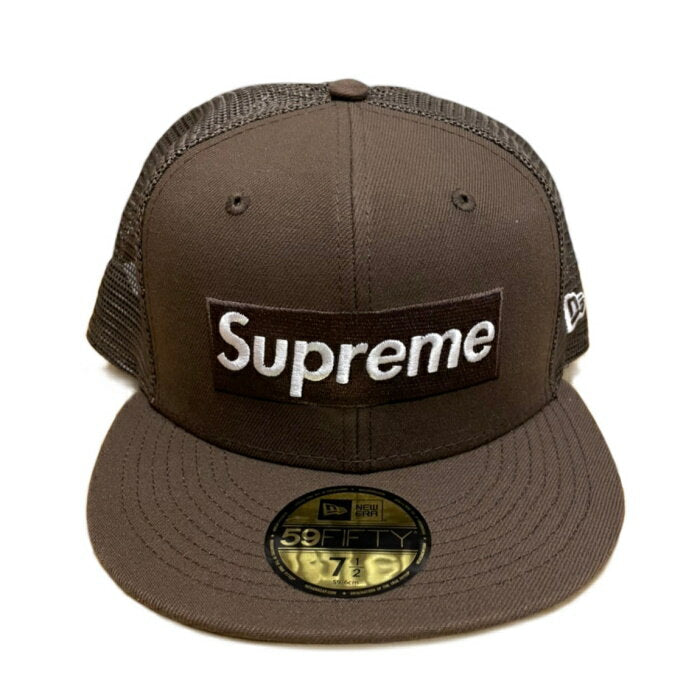 Gorra New Era con parte trasera de malla y logotipo en caja Supreme / Gorra New Era con parte trasera de malla y logotipo en caja marrón / Marrón 2022SS Artículo nuevo y usado genuino [Usado]