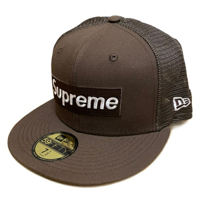 Gorra New Era con parte trasera de malla y logotipo en caja Supreme / Gorra New Era con parte trasera de malla y logotipo en caja marrón / Marrón 2022SS Artículo nuevo y usado genuino [Usado]