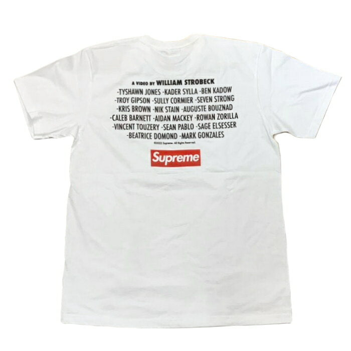 Camiseta Supreme 2022FW / "Play Dead" / Camiseta Play Dead Blanca / Blanca 2022AW Genuina Nueva y Usada [Usada]