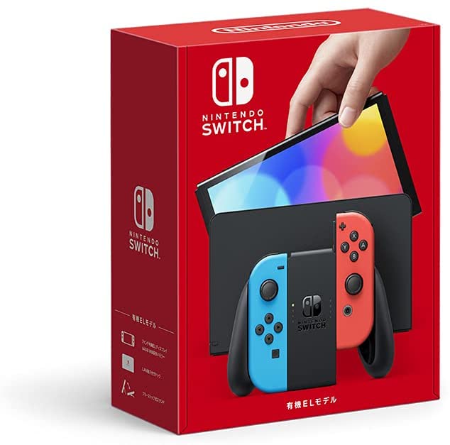 [Unused] Nintendo Switch Joy-Con (L) Neon Blue/(R) Neon Red (Organic EL Model) "Nintendo Switch" [Kano Store]