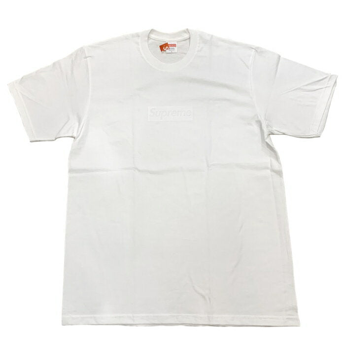 2023SS Supreme / Supreme Tonal Box Logo Tee / Tonal Box Logo T-shirt White / White Genuino Nuevo y Usado [Usado]