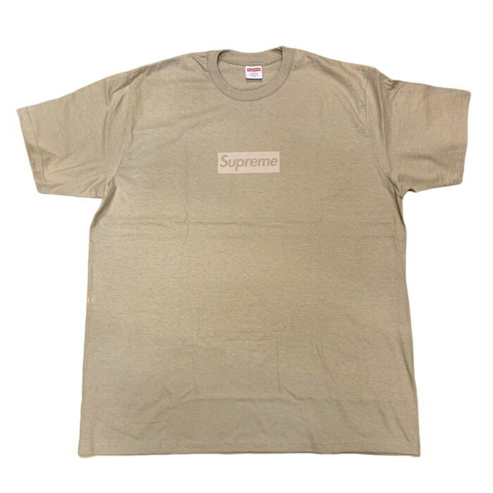 2023SS Supreme / Tonal Box Logo Tee / Tonal Box Logo T-shirt Khaki / Khaki Genuine New and Used Item [Used]