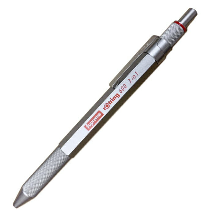 2023SS Supreme × rOtring / Supreme × Lotring 600 3 en 1 / Bolígrafo multifunción plateado / Plata Artículo nuevo y usado genuino [Usado]