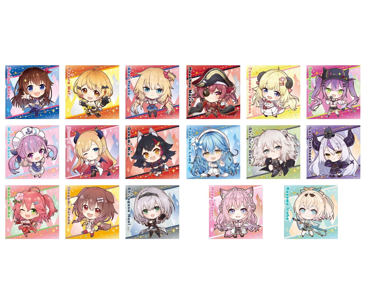 Bandai Itajaga Hololive Vol.1 Normal Sticker Set of 17 (No Sweets)