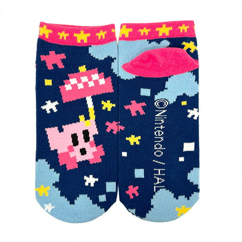 JP [Calcetines hasta el tobillo Kirby of the Stars x Ozu Makoto Cloud Navy 22-24cm] Calcetines Pixel Kirby Waddledie Estampado integral Niños Niños Señoras Artículos Artículos varios Ki