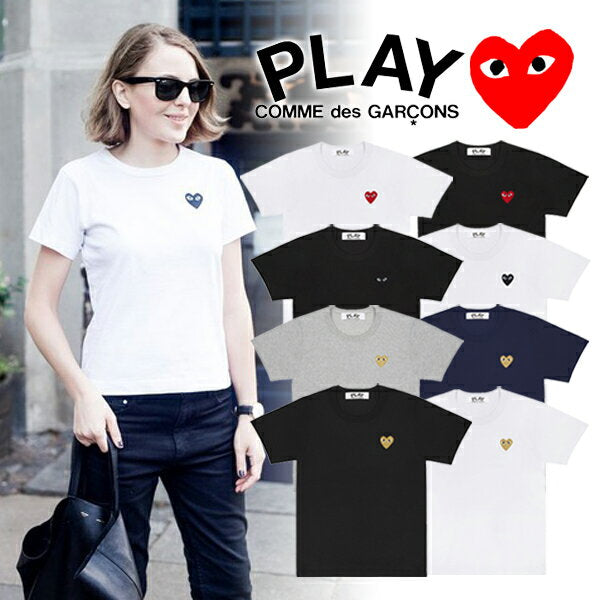 [COMME des GARCONS] Comme des Garcons PLAY Play Logotipo de corazón Camiseta de manga corta Camiseta Garcons Camisa Comme des Garcons Camiseta de marca Camiseta con logotipo Camiseta con logotipo de marca Camiseta con logotipo de marca