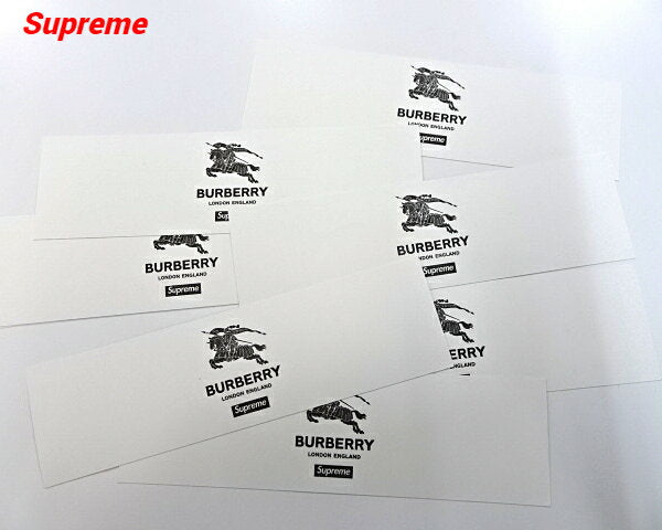 1 piece [Supreme Burberry Box LOGO Sticker PINK Supreme Burberry Box Logo Sticker Pink]