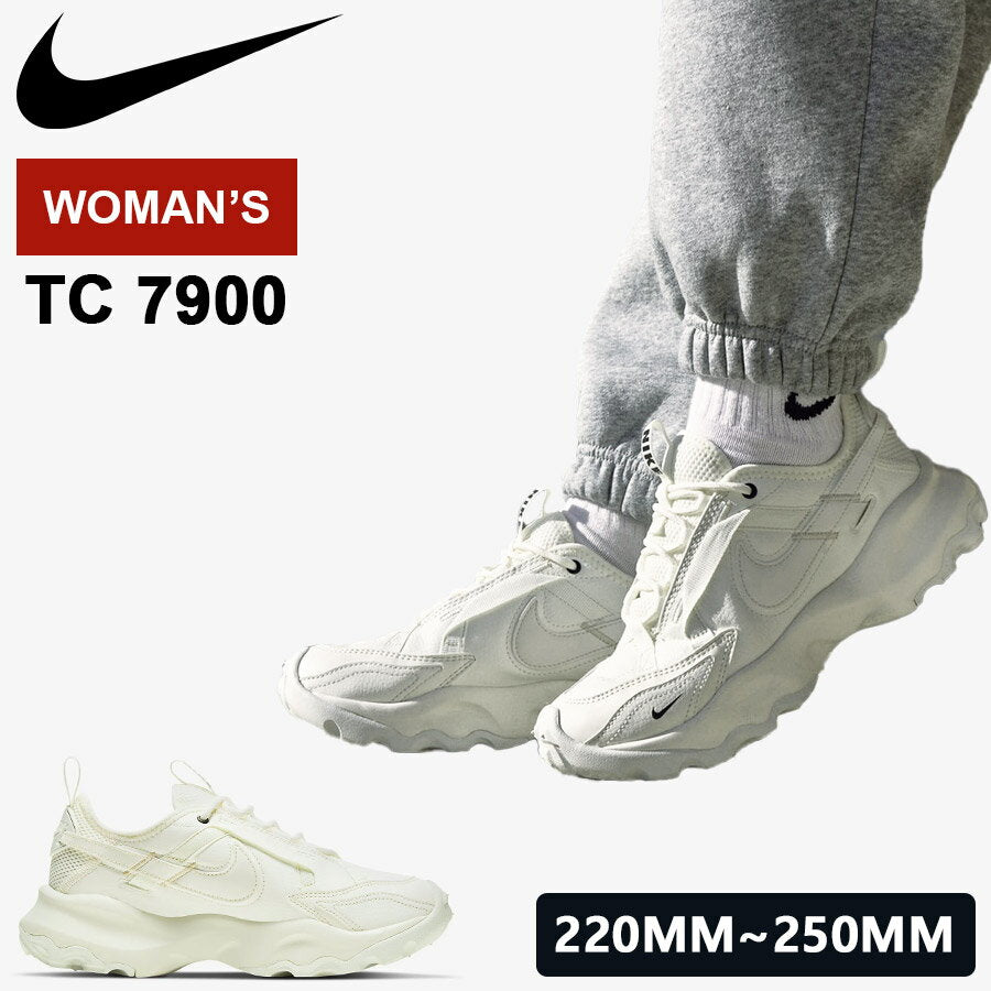 ★Limited to 3/10★Enter to get up to 100% points back [SS Limited time 10% off] Nike W NIKE TC 7900 Sneakers Ladies New White Thick Sole Women's Beautiful Danjun Stylish Beautiful 40's Beautiful