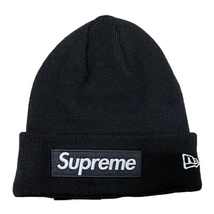 2023FW Supreme × New Era / Gorro Supreme con logo en forma de caja / Gorro con logo en forma de caja negro / Negro 2023AW Artículo nuevo y usado genuino [Usado]