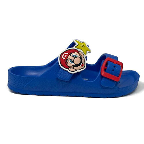 JP [Sandalias con cinturón SUPER MARIO, patrón de Mario, BL, 18~22cm] Niños, sandalias, zapatos, zapatos, niños, jardín de infantes, estudiantes de escuela primaria, sandalias de playa, artículos de personajes, artículos, zapatos, zapatillas