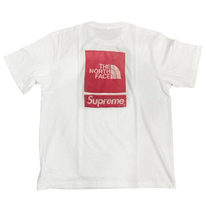 2024SS Supreme × THE NORTH FACE /Supreme × The North Face Camiseta de manga corta / Camiseta de manga corta blanca / Blanca Artículo nuevo y usado genuino [Usado]