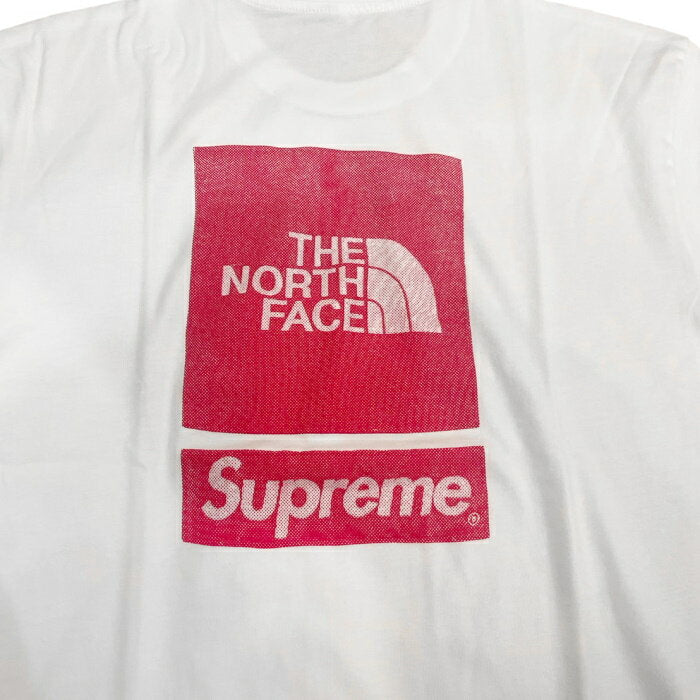 2024SS Supreme × THE NORTH FACE /Supreme × The North Face Camiseta de manga corta / Camiseta de manga corta blanca / Blanca Artículo nuevo y usado genuino [Usado]