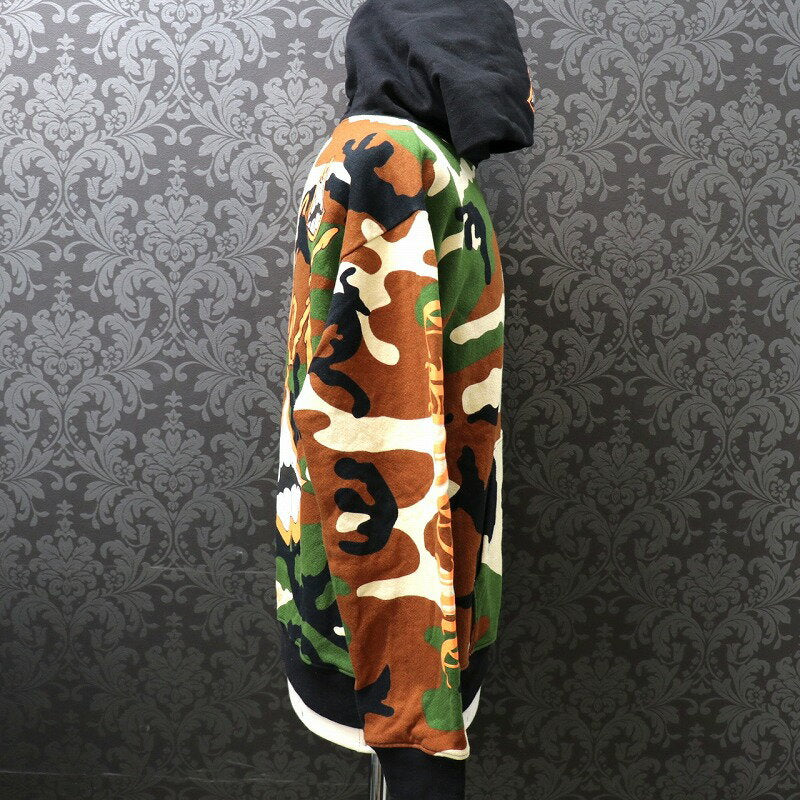 Chrome Hearts [CHROMEHEARTS] matty boy/Matty Boy/2022SS PPO CAUTION HD PLVR/pullover hoodie sweatshirt hoodie camouflage print Chomper/L size [Used] 111584