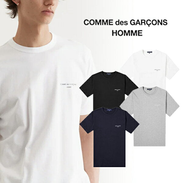 [COMME des GARCONS] COMME des Garcons HOMME logo cut and sew T-shirt for men brand stylish fashionable mode mode street trend logo garcons T-shirt for comme des Garcons