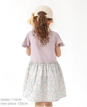 panpantutu [My Melody] [Cinnamoroll] Flare sleeve dress/Rose/French blue Sanrio 80 90 100 110 120 130 140 ◆ Presents, gifts, baby showers, celebrations