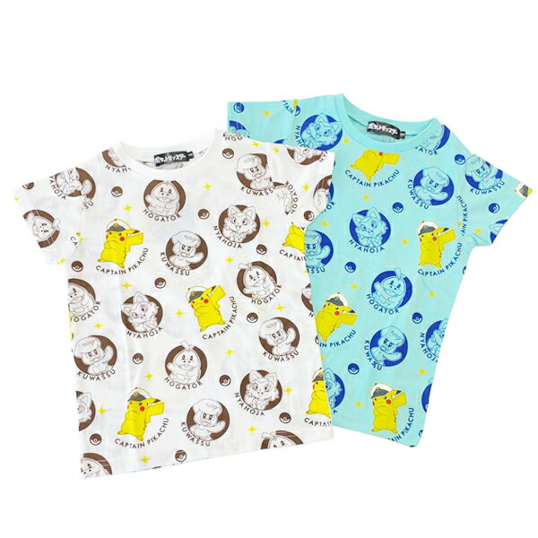 Pokemon Short Sleeve T-shirt Captain Pikachu Spring Summer Children's Clothing Boys Boys Characters Games Goods Kids Pokemon [Up to 3 items can be sent by mail]