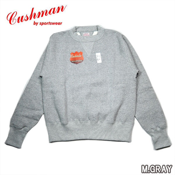 CUSHMAN 26901 SET IN SLEEVE SWEAT -MUJI- M.GRAY Set-in Sweeve Plain Both V