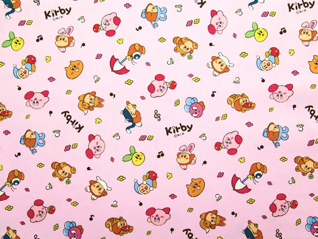 [Free Shipping] Character Fabric Kirby of the Stars #6 [Oxford/100% Cotton] Nintendo's SWITCH game character for kindergarten and school entrance in 2024. Character fabric Fabric Fabric Kabii