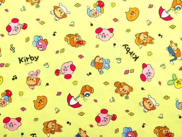 [Free Shipping] Character Fabric Kirby of the Stars #6 [Oxford/100% Cotton] Nintendo's SWITCH game character for kindergarten and school entrance in 2024. Character fabric Fabric Fabric Kabii