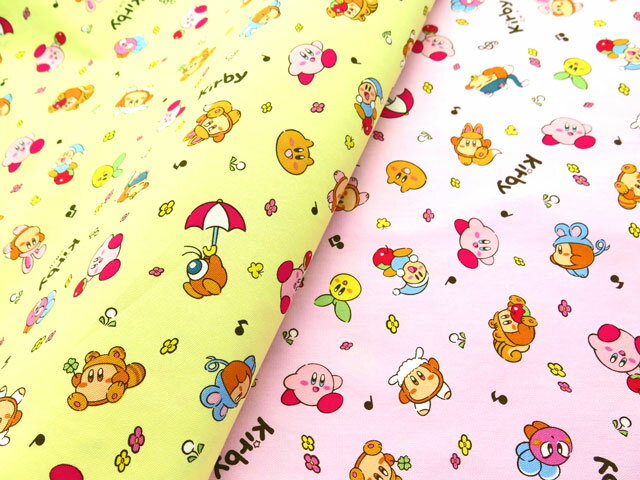 [Free Shipping] Character Fabric Kirby of the Stars #6 [Oxford/100% Cotton] Nintendo's SWITCH game character for kindergarten and school entrance in 2024. Character fabric Fabric Fabric Kabii