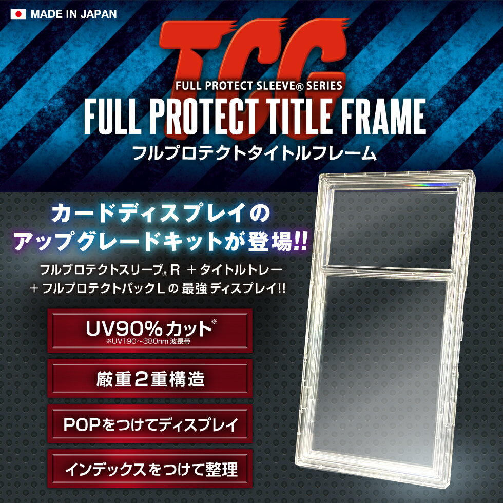 Directly sold by manufacturer [Set of 3] Title frame, the strongest display kit! ! Clear Full Protect Sleeve with Title Card, R Size, Full Protect Pack Case, L Size, Sleeve, Puff