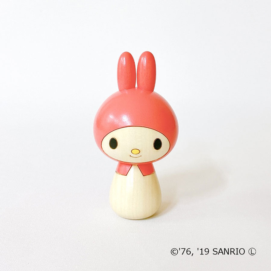 My Melody Interior Ornament Cute Kokeshi [Character] Goods My Melody Present Gifts Home Time Living Stayhome Healing Wooden Made in Japan Traditional Crafts Kitty-chan Sanrio Rabbit