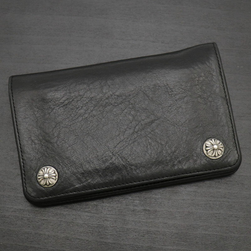 Chrome Hearts [CHROMEHEARTS] 1ZIP wallet/compact wallet/bifold wallet/cross button [used] 131884