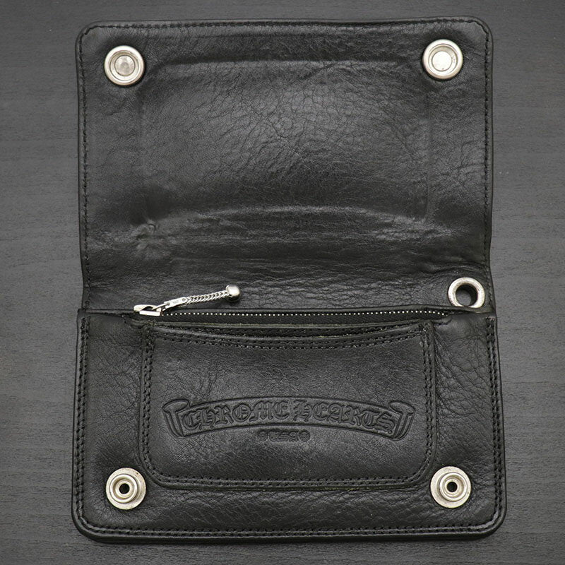 Chrome Hearts [CHROMEHEARTS] 1ZIP wallet/compact wallet/bifold wallet/cross button [used] 131884