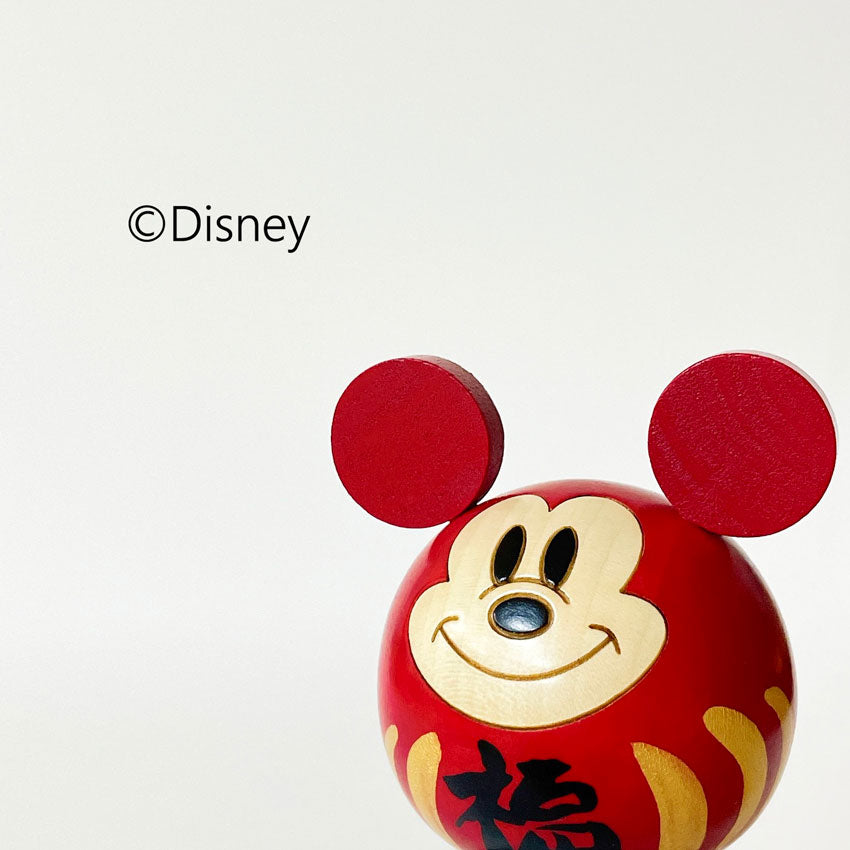 Disney Fuku Daruma Mickey Fukudharma [Usaburo Kokeshi] Kokeshi Present Gifts Miscellaneous Goods Home Time Living Stayhome Healing Interior Wooden Made in Japan Traditional Father's Day Gifts Ornaments Stylish Goods Handmade