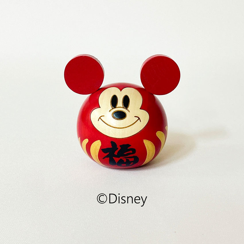 Disney Fuku Daruma Mickey Fukudharma [Usaburo Kokeshi] Kokeshi Present Gifts Miscellaneous Goods Home Time Living Stayhome Healing Interior Wooden Made in Japan Traditional Father's Day Gifts Ornaments Stylish Goods Handmade