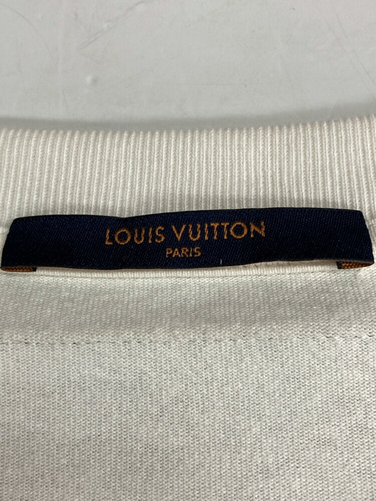 [Used] LOUIS VUITTON 20SS LV Planes Printed Tee Plain Printed T-shirt Airplane Short Sleeve Cut and Sew White - XXL T-shirt Printed White 104MT-217