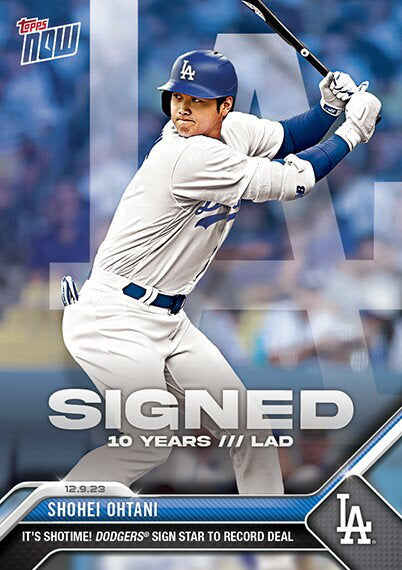 LA Dodgers' Dodgers Shohei Ohtani Joining Trading Card 2023 MLB TOPPS NOW Card Los Angeles Dodgers Shohei Ohtani