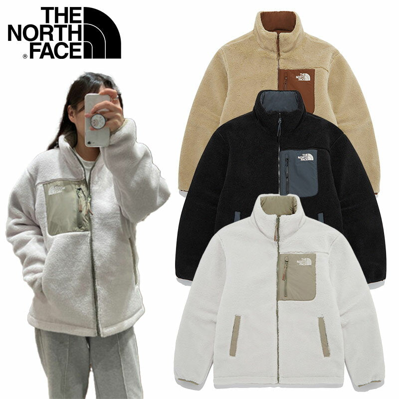 ★Envío gratuito★[THE NORTH FACE] NJ3NQ63 M'S RE WOOLWAVE RVS FIEECE JACKET 24SS Chaqueta polar para mujer Ropa de abrigo Manga larga esponjosa Combinación de moda Diario Diario Hombres Mujeres Unisex Boa