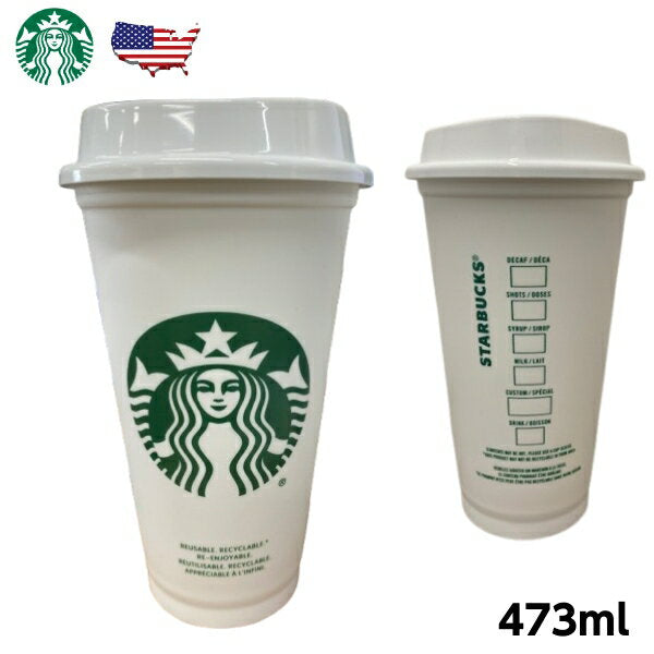 Starbucks Tumbler Usable Plastic Tumbler 16oz 473ml Grande Size Large Capacity with Lid Plastic Starbucks Water Bottle Carrying Coffee Gift Cup American Goods American